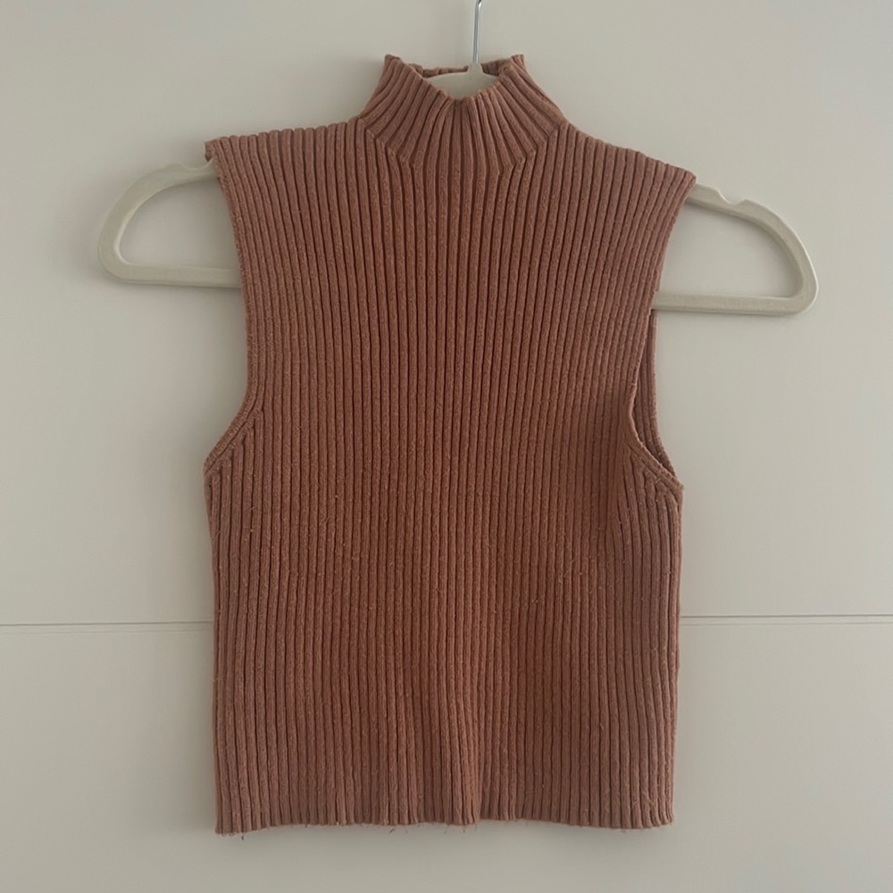 Rib Knit Sleeveless Sweater